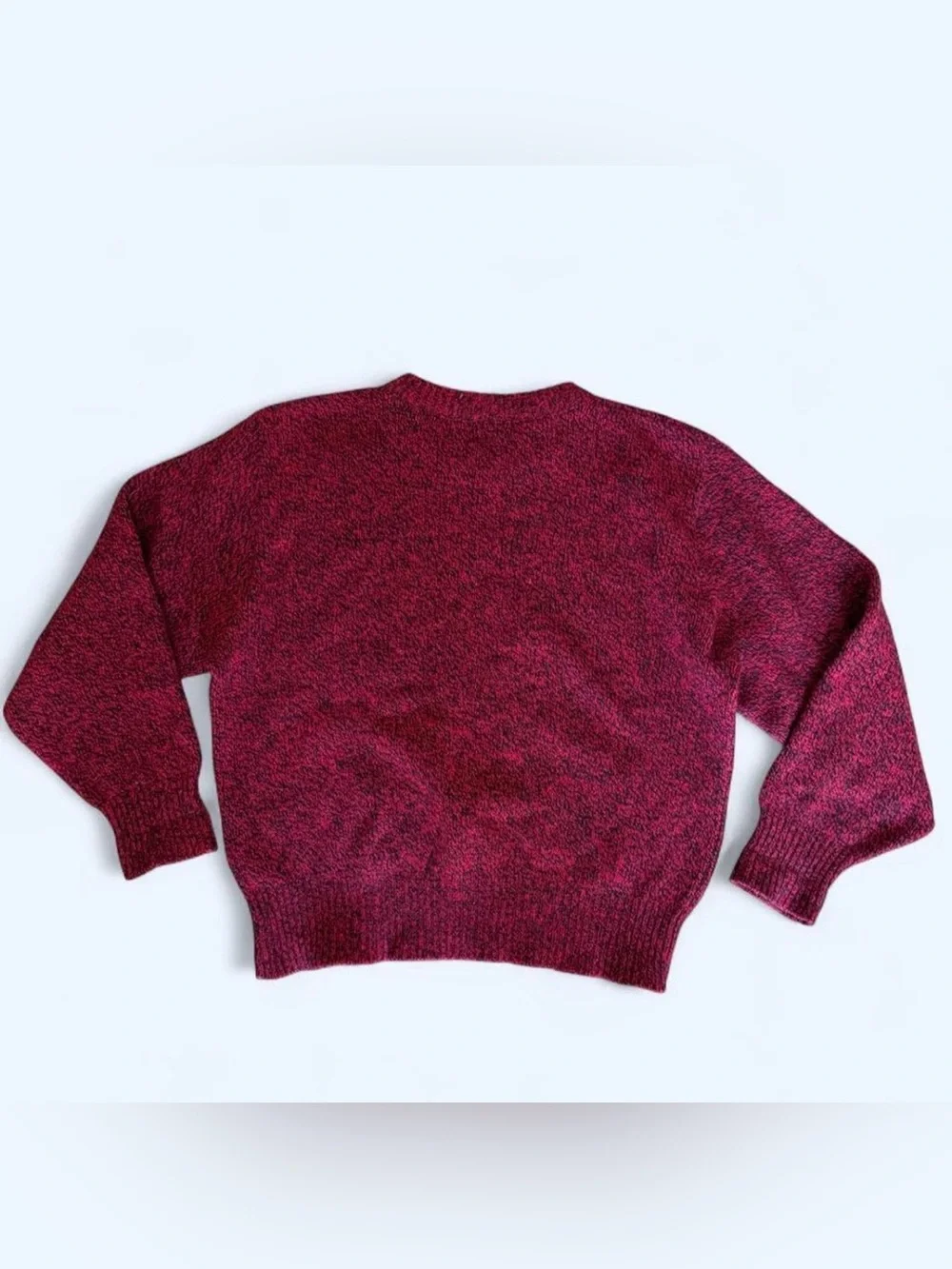 Vintage 1980’s Eddie Bauer Red & Black Wool Knit Sweater Men’s Size Large